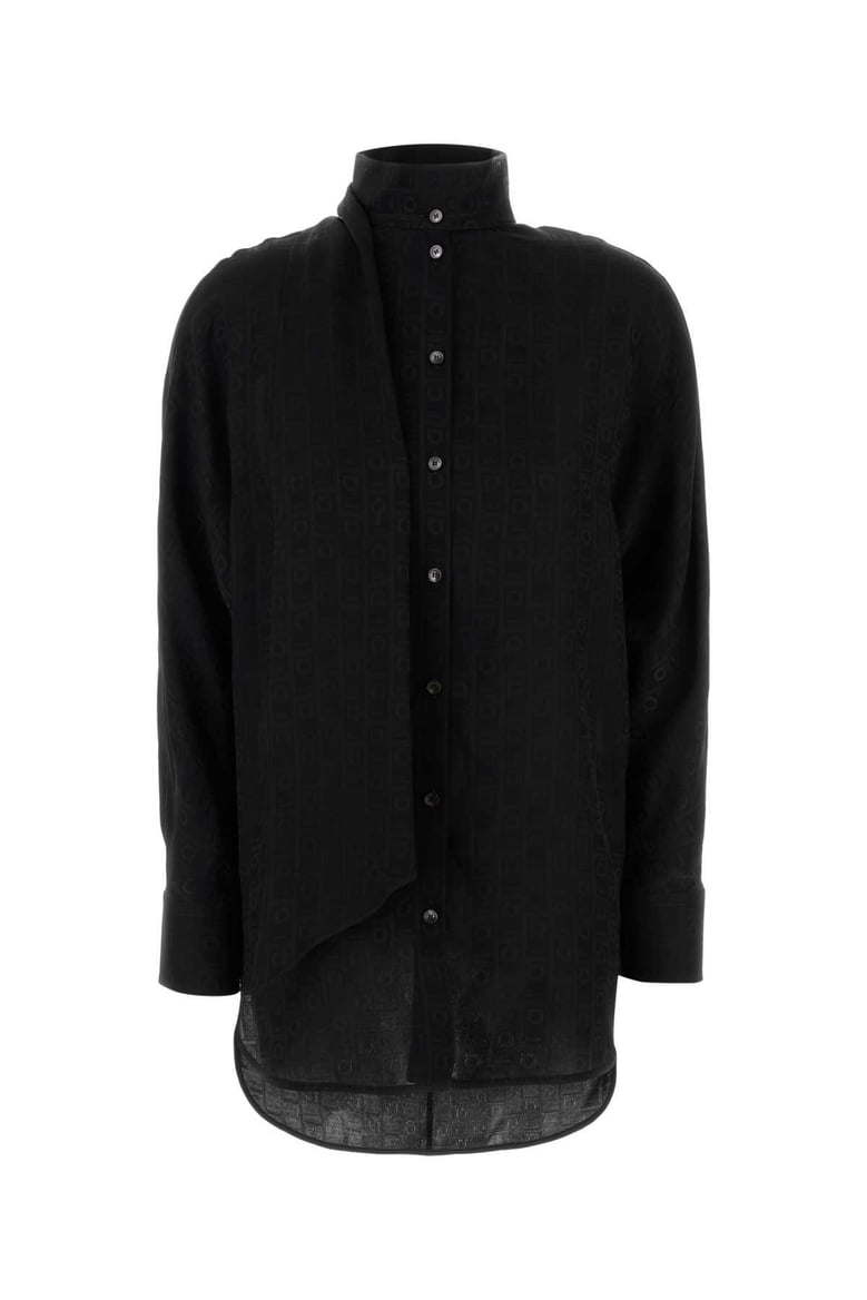 black silk shirt by Selfnex