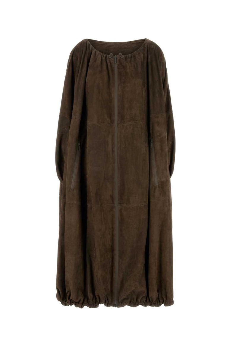 brown suede overcoat by Selfnex