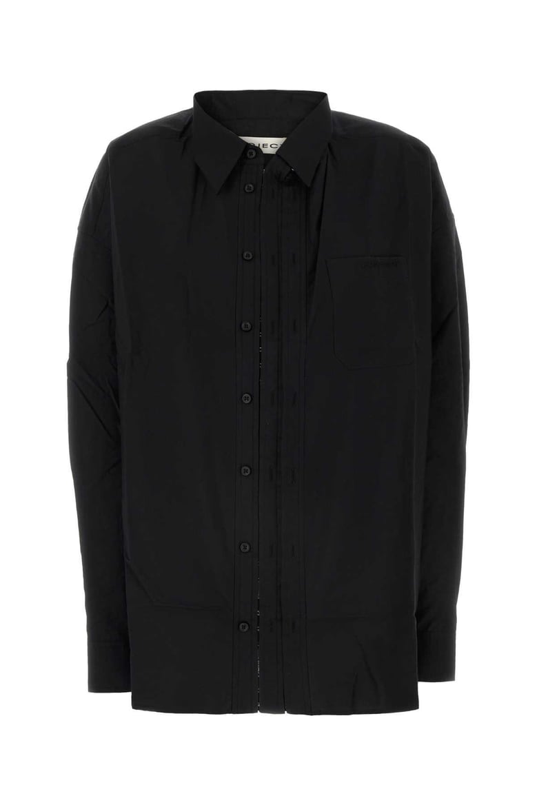 black poplin oversize shirt by Selfnex