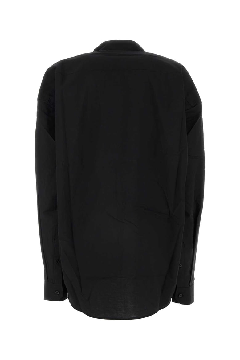 black poplin oversize shirt by Selfnex