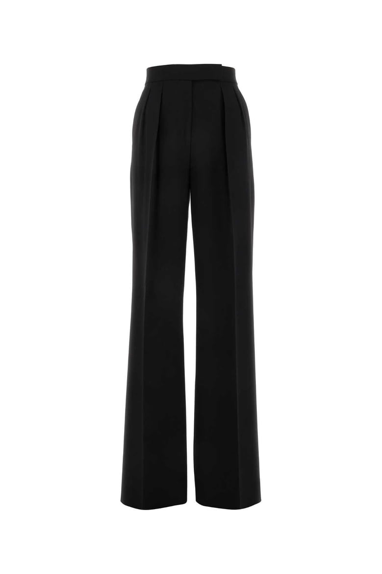black stretch wool karub wide-leg pantâ by Selfnex