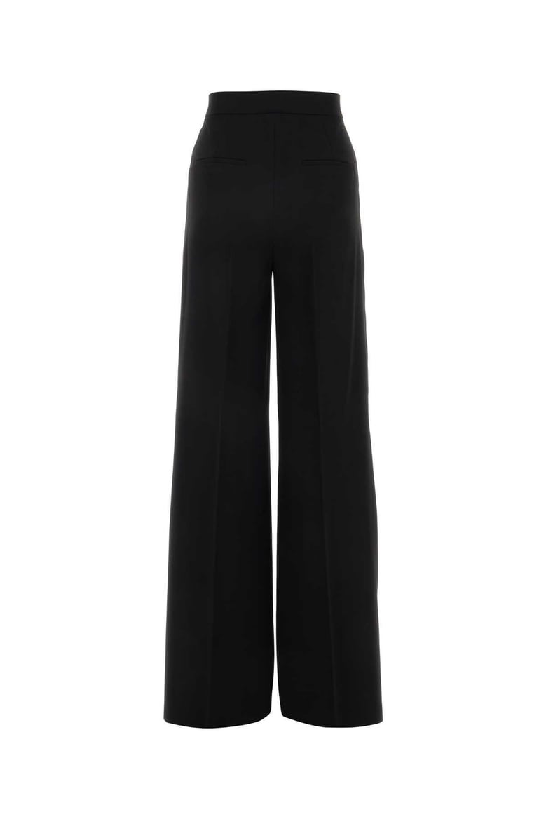 black stretch wool karub wide-leg pantâ by Selfnex