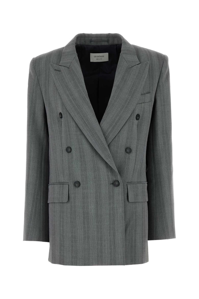 embroidered stretch wool blend merlot blazer by Selfnex