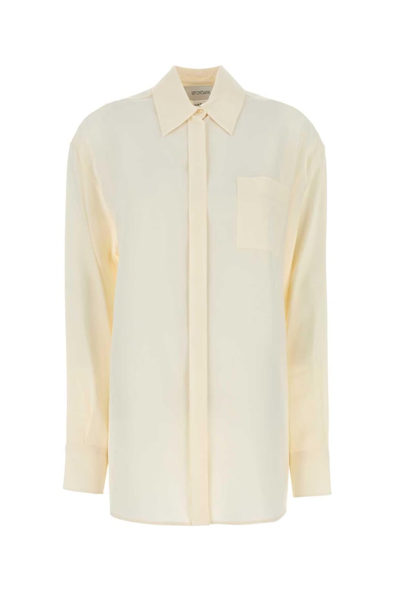 ivory silk tonale shirt by Selfnex