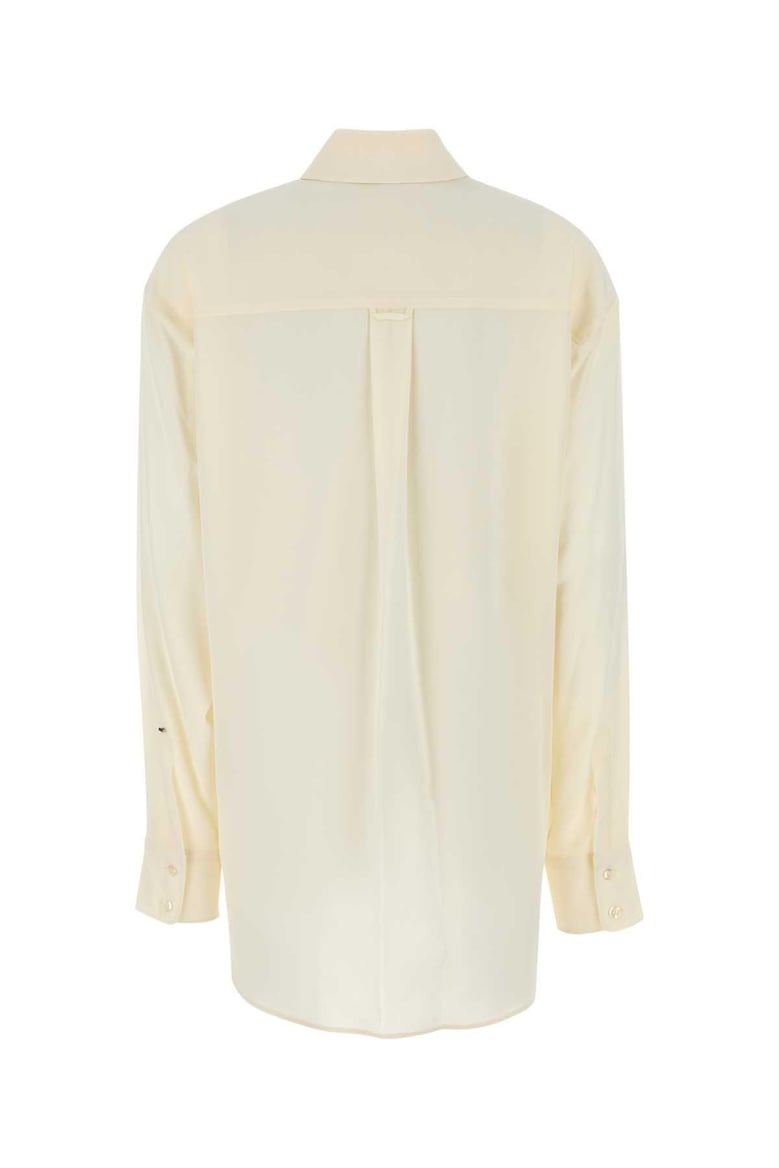 ivory silk tonale shirt by Selfnex