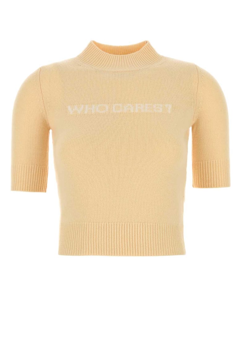 yellow wool blend renon sweater by Selfnex