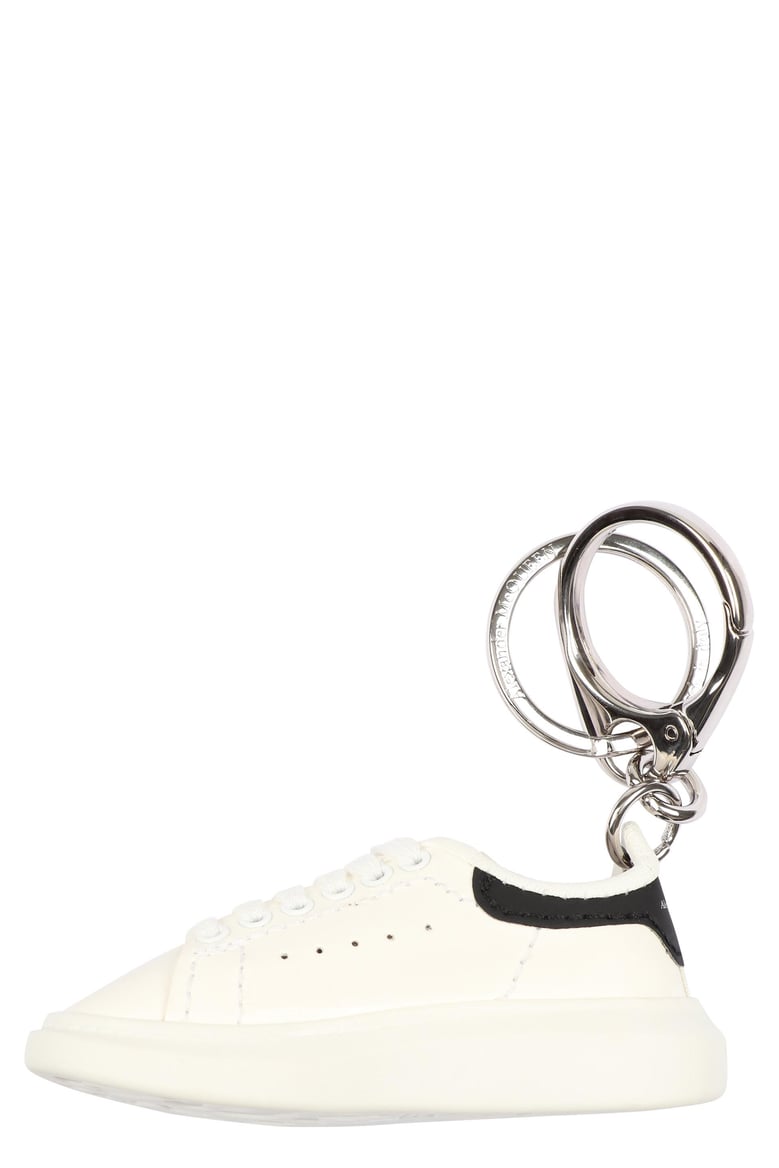 white leather key ring by Selfnex