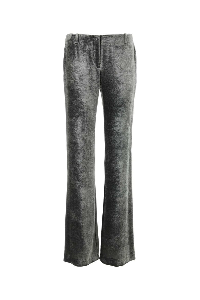 silver velvet wide-leg pant by Selfnex