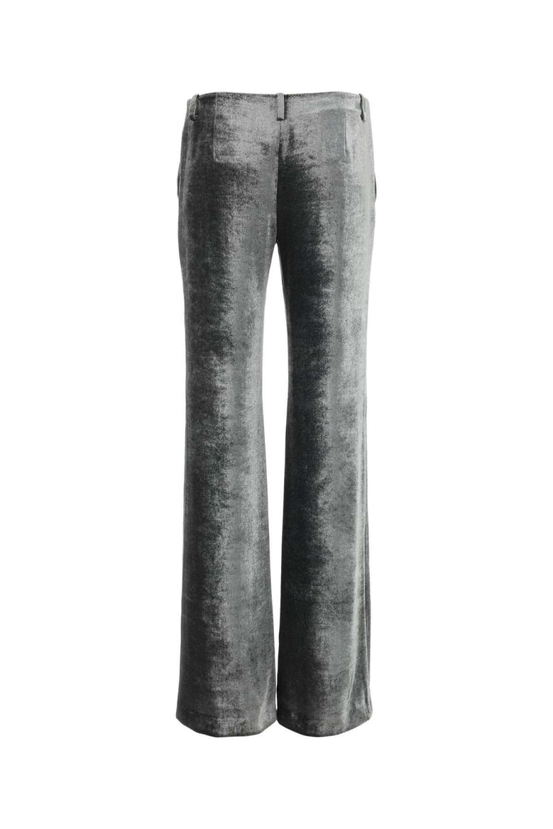 silver velvet wide-leg pant by Selfnex