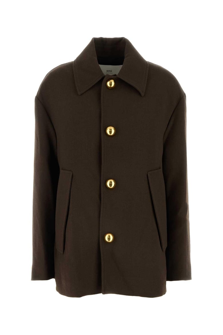 brown wool jacket by Selfnex