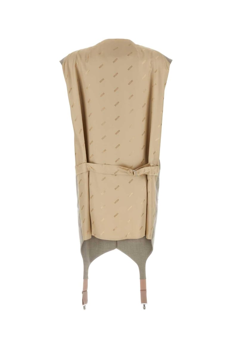 two-tone wool and satin oversize vest by Selfnex