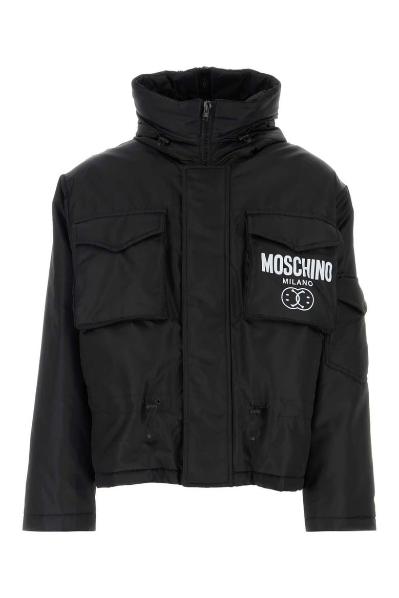 black nylon padded jacket by Selfnex