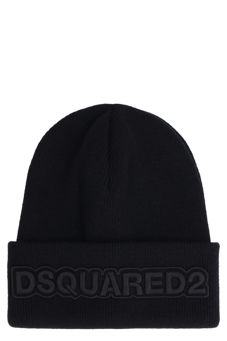 black wool beanie hat by Selfnex
