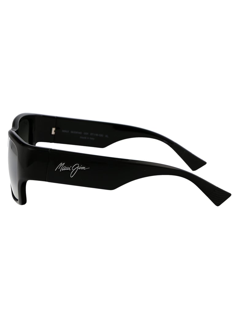 grey kaolu shiny black acetate sunglasses by Selfnex