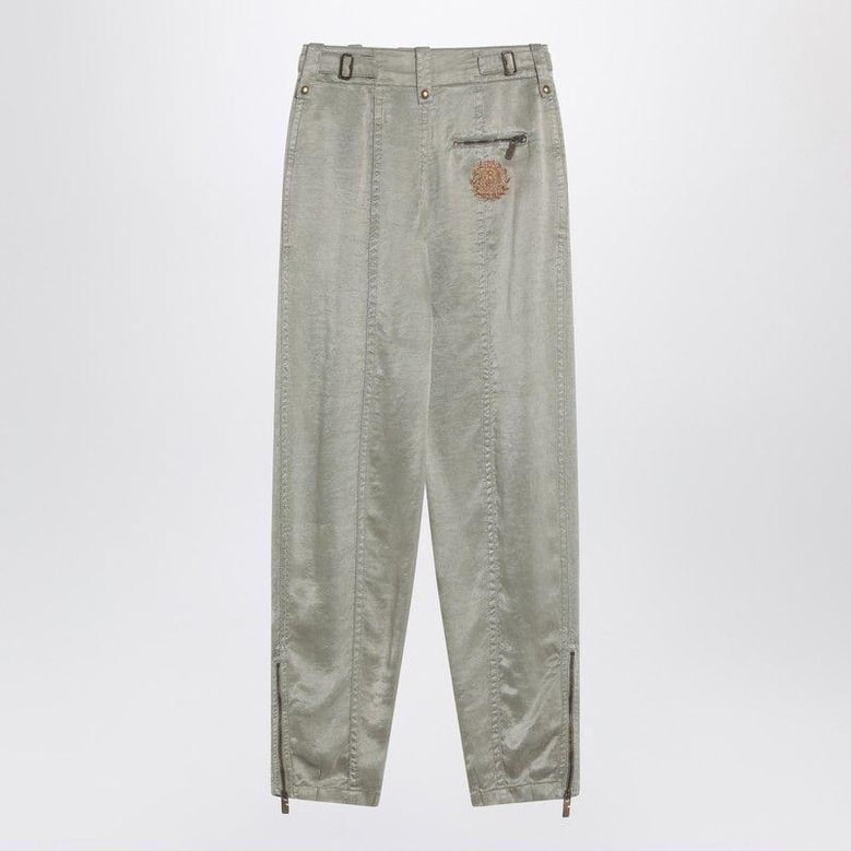 trousers with b shield emblem in lyocell by Selfnex