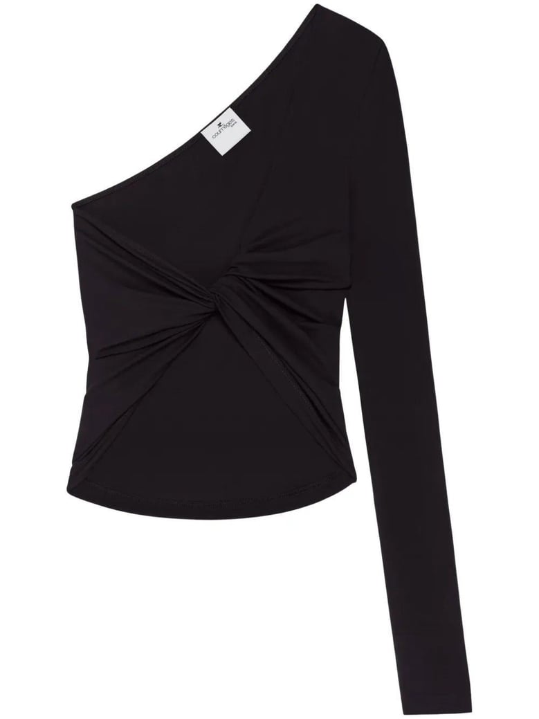 crop top twist asymetrical jersey by Selfnex