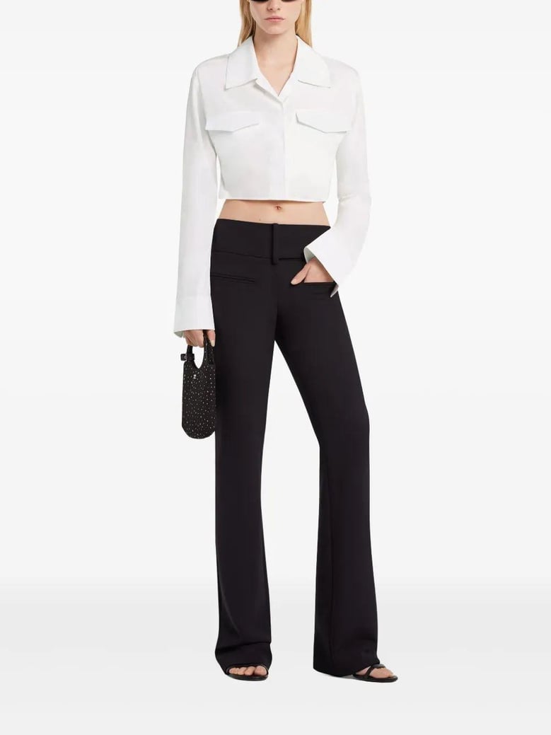 shirt 2-pocket poplin crop by Selfnex