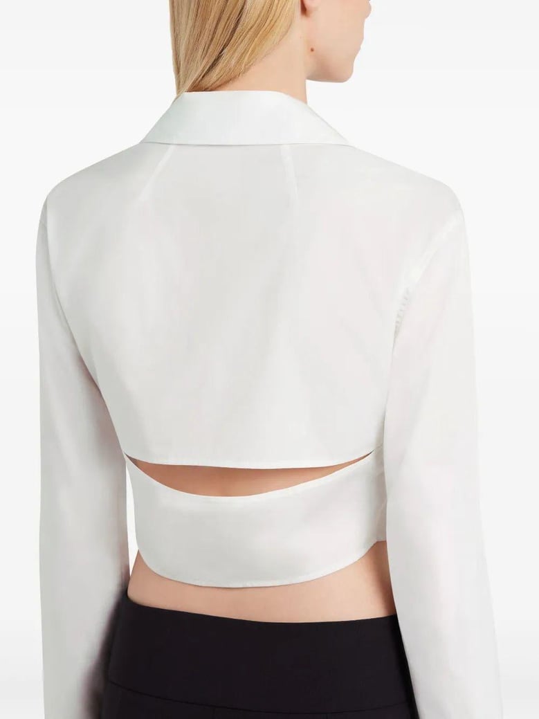 shirt 2-pocket poplin crop by Selfnex