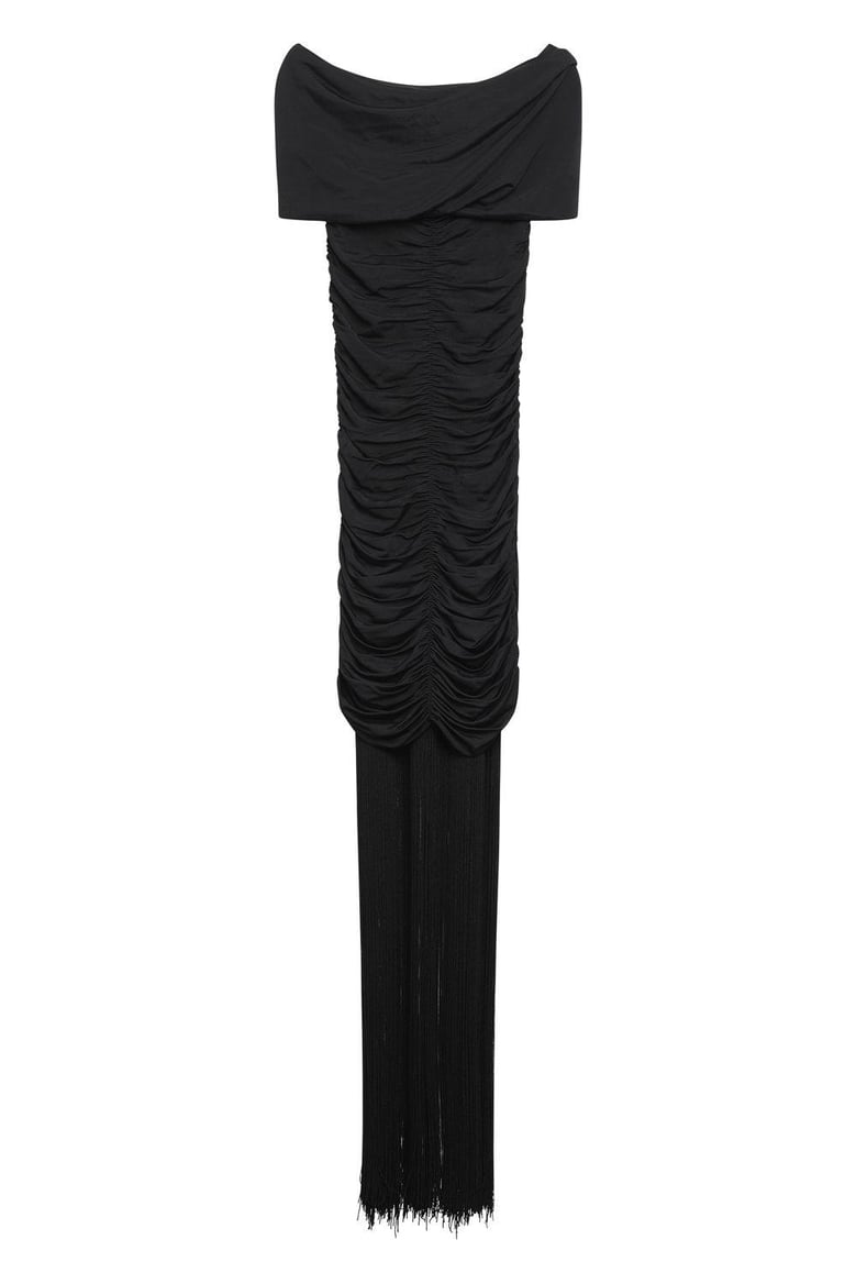 draped midi dress by Selfnex