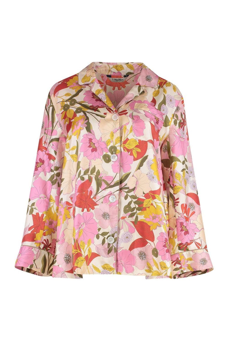 alan printed silk shirt by Selfnex