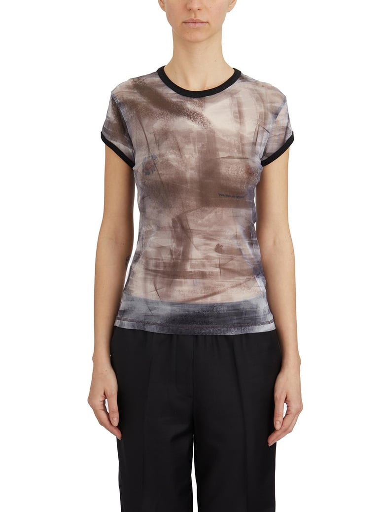 painted mesh t-shirt by Selfnex