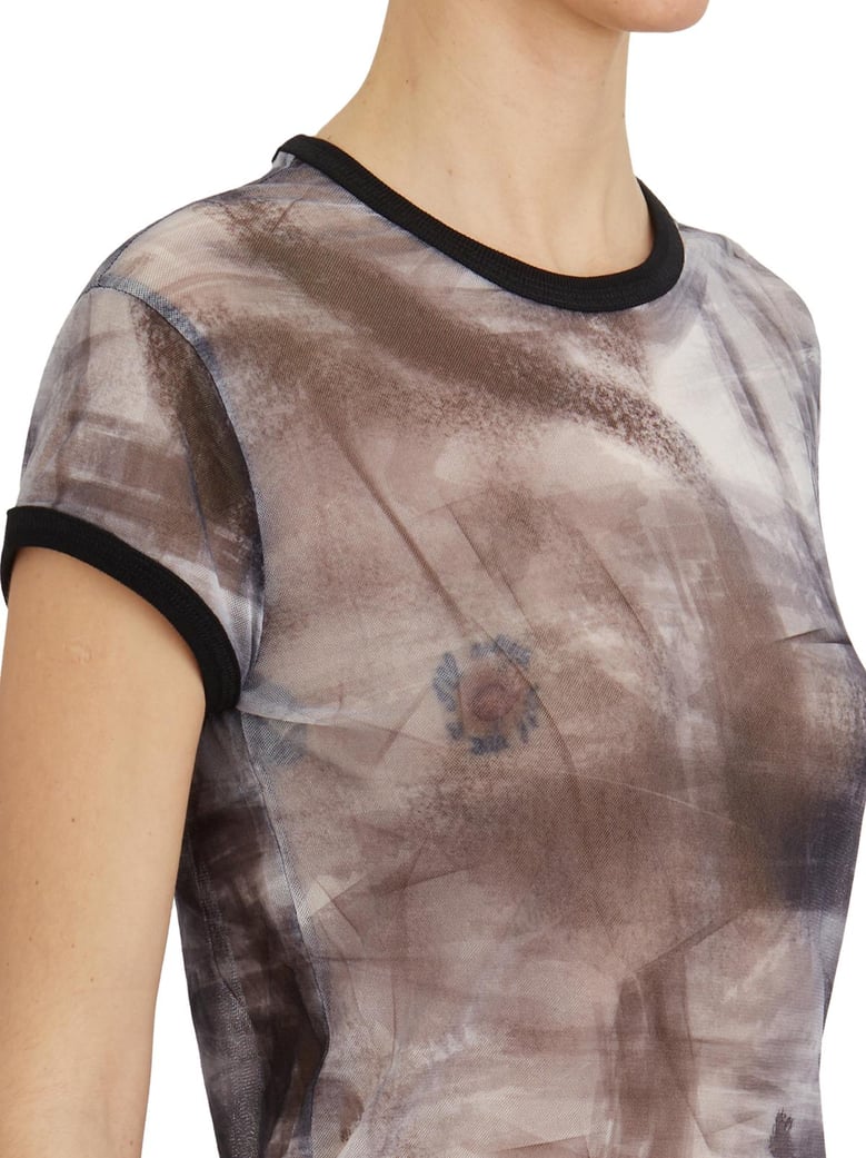 painted mesh t-shirt by Selfnex
