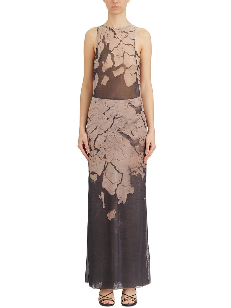 printed tulle dress by Selfnex