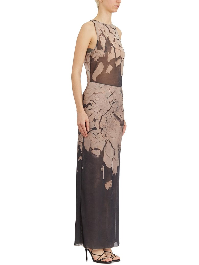 printed tulle dress by Selfnex