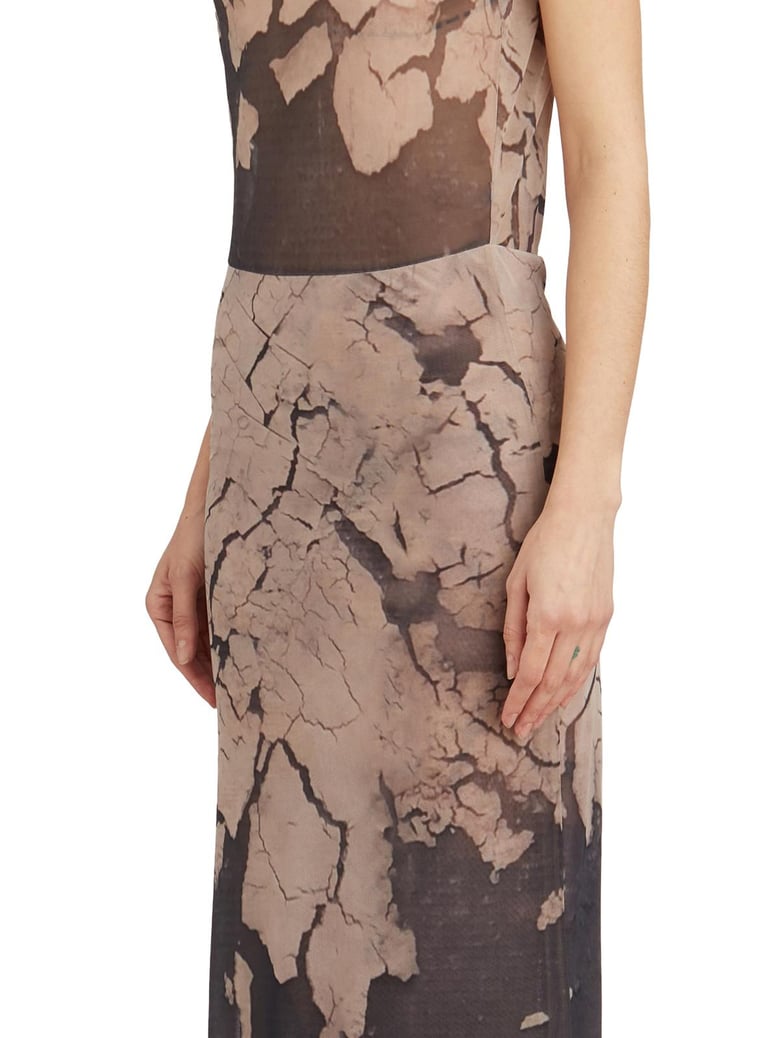 printed tulle dress by Selfnex