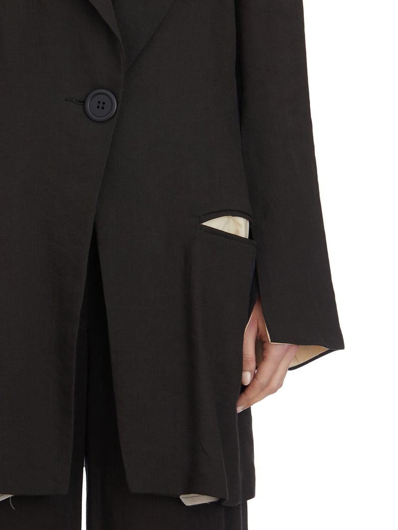 multilayered ramie jacket by Selfnex