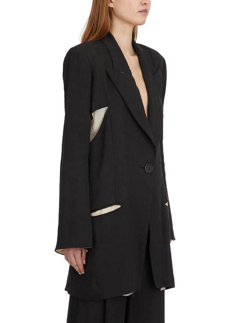 multilayered ramie jacket by Selfnex
