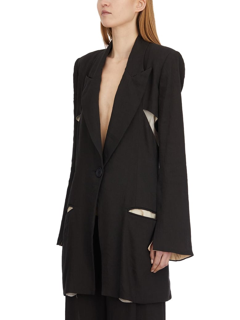 multilayered ramie jacket by Selfnex