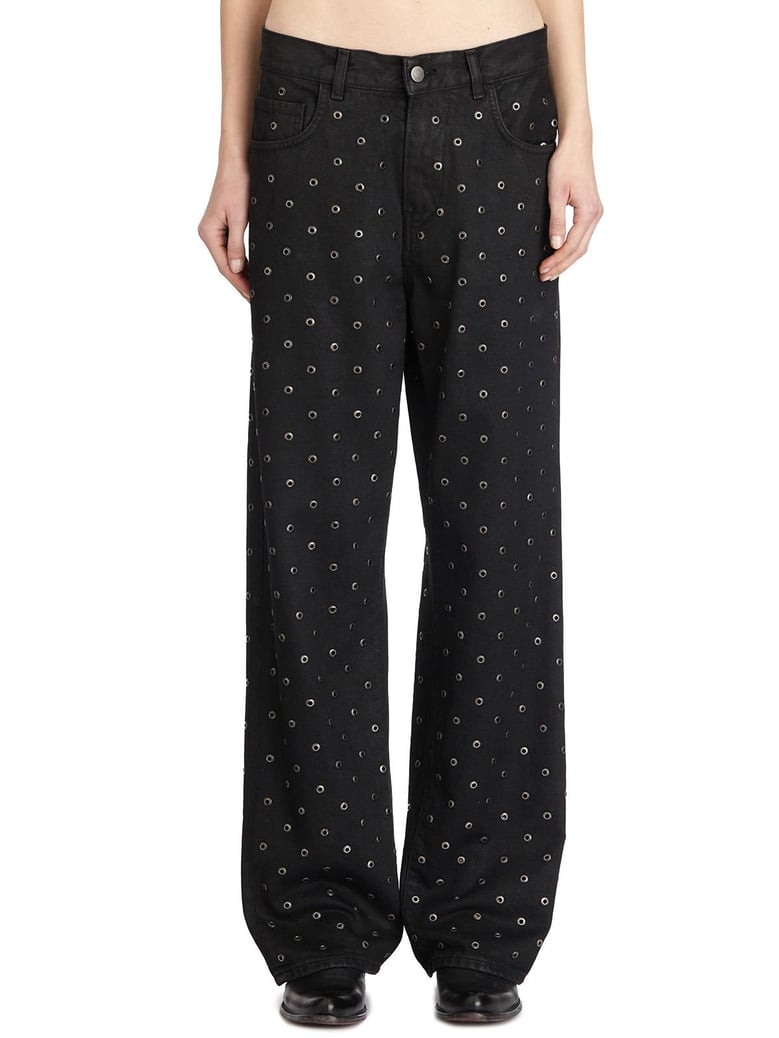 bonnie carbon wash denim pants by Selfnex