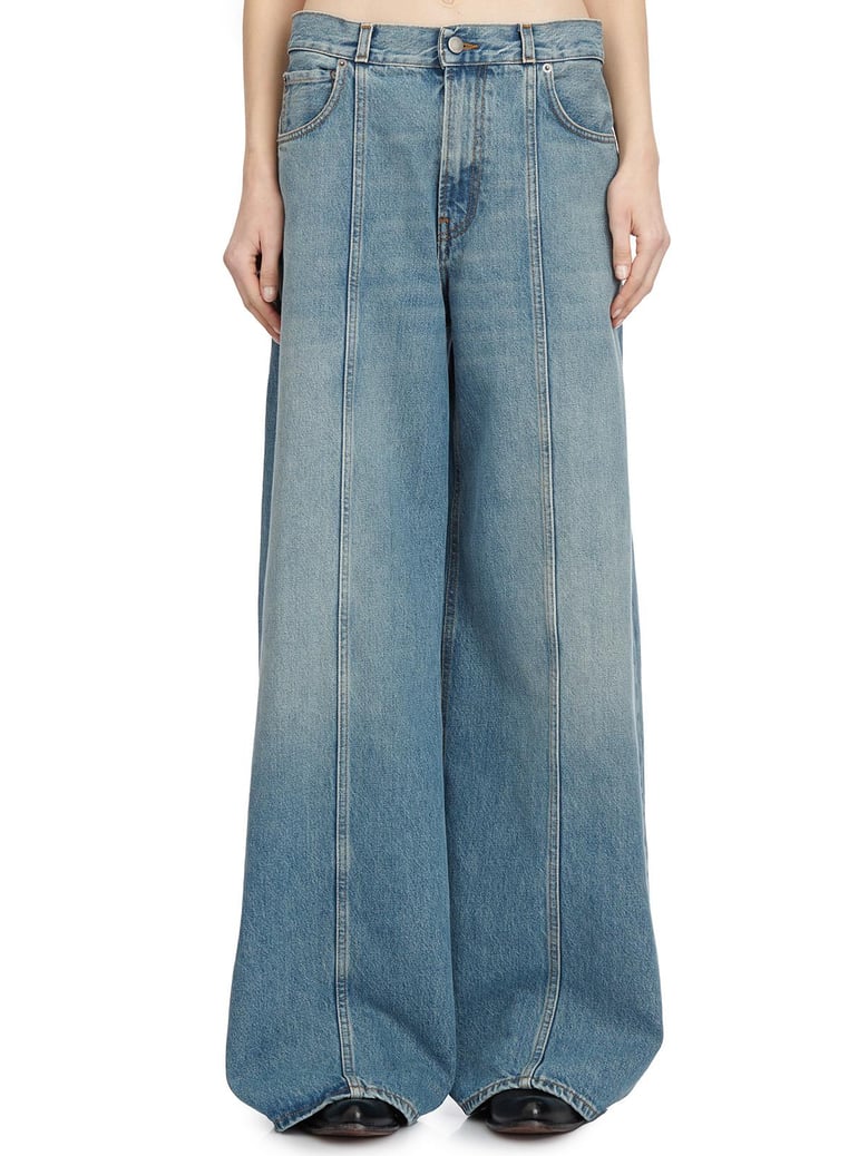 peace / c sc lagoon wash denim pants by Selfnex