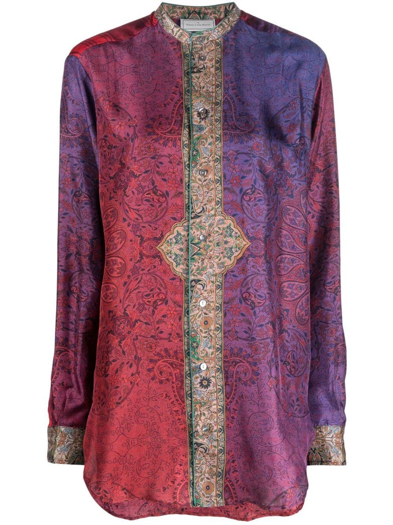 printed silk shirt by Selfnex