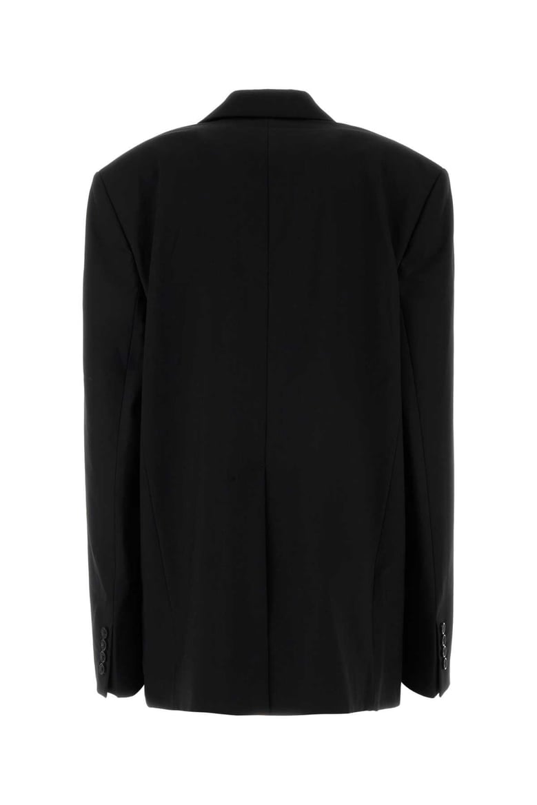 black stretch jersey oversize blazer by Selfnex
