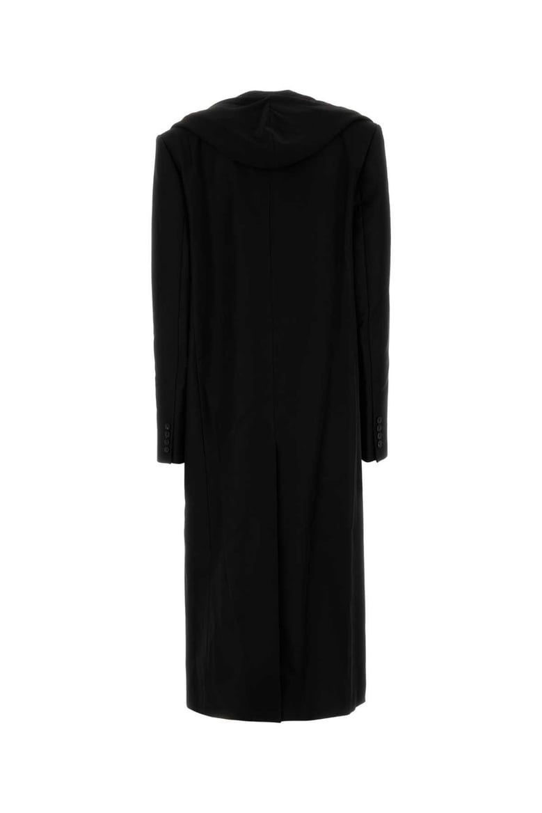black cotton coat by Selfnex