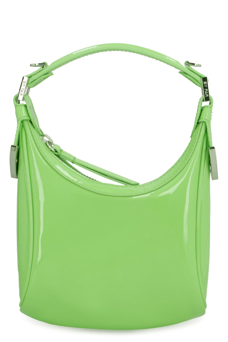 light green leather cosmo handbag by Selfnex