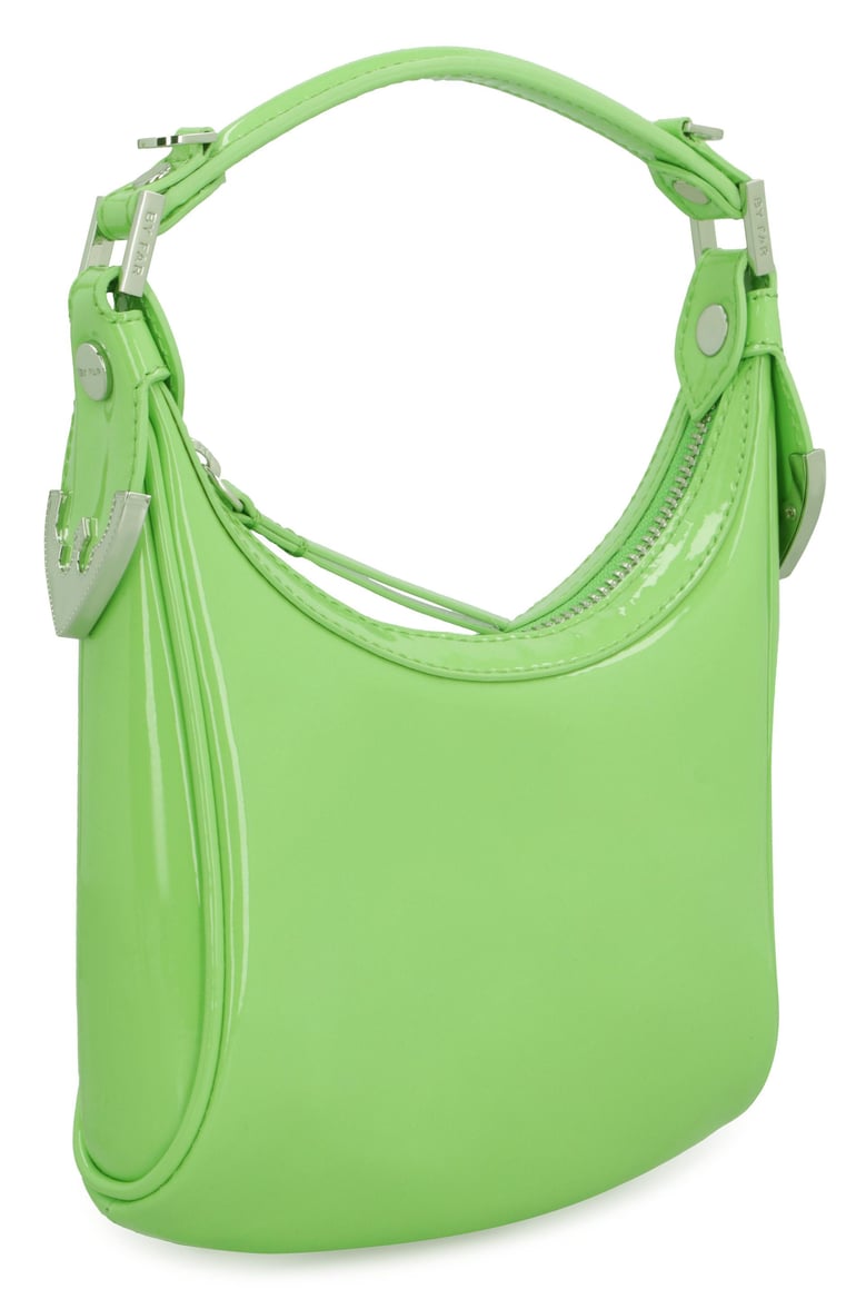 light green leather cosmo handbag by Selfnex
