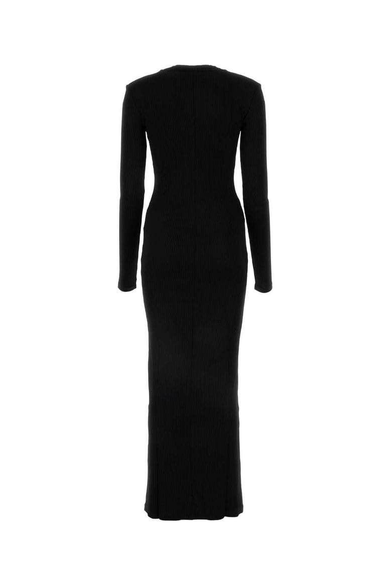 black stretch viscose dress by Selfnex