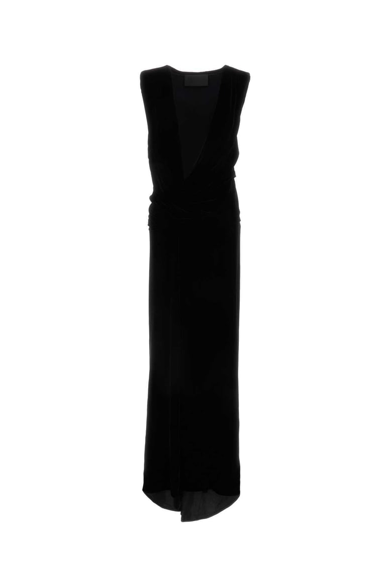 black velvet long dress by Selfnex