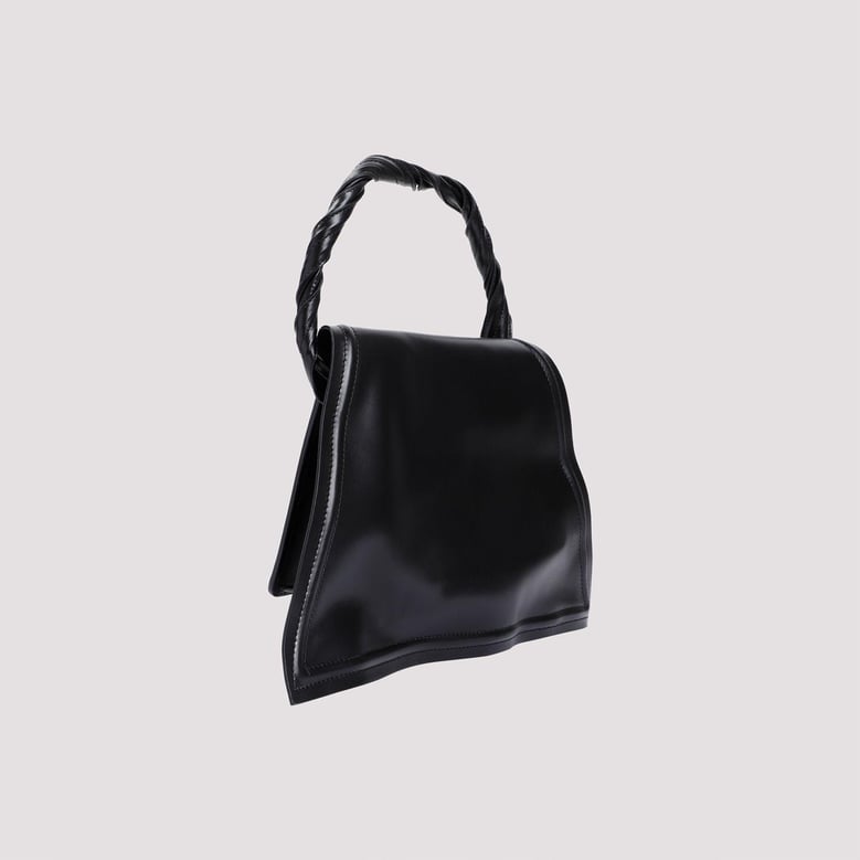 black leather handbag by Selfnex