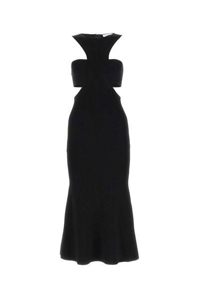 black viscose blend dress by Selfnex