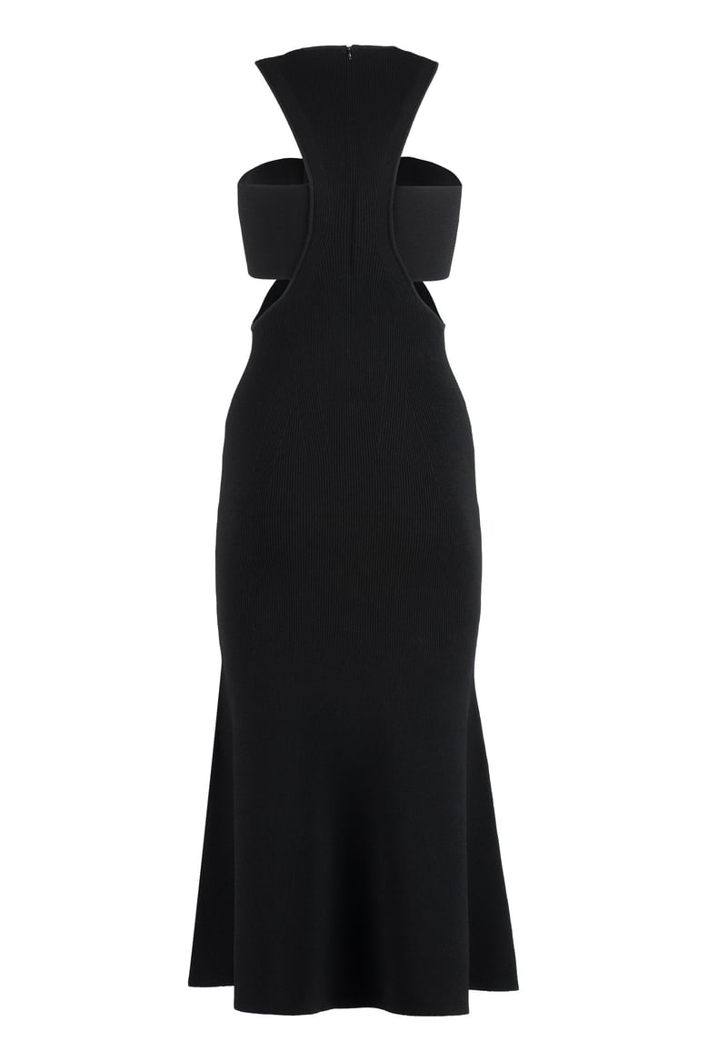 black viscose blend dress by Selfnex
