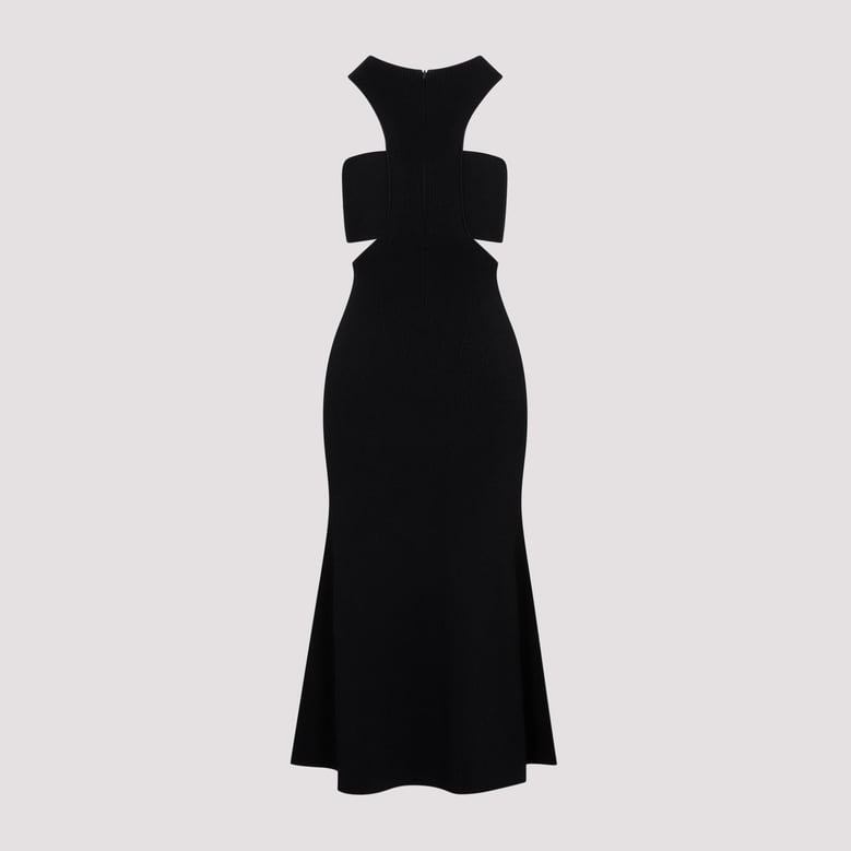 black viscose blend dress by Selfnex