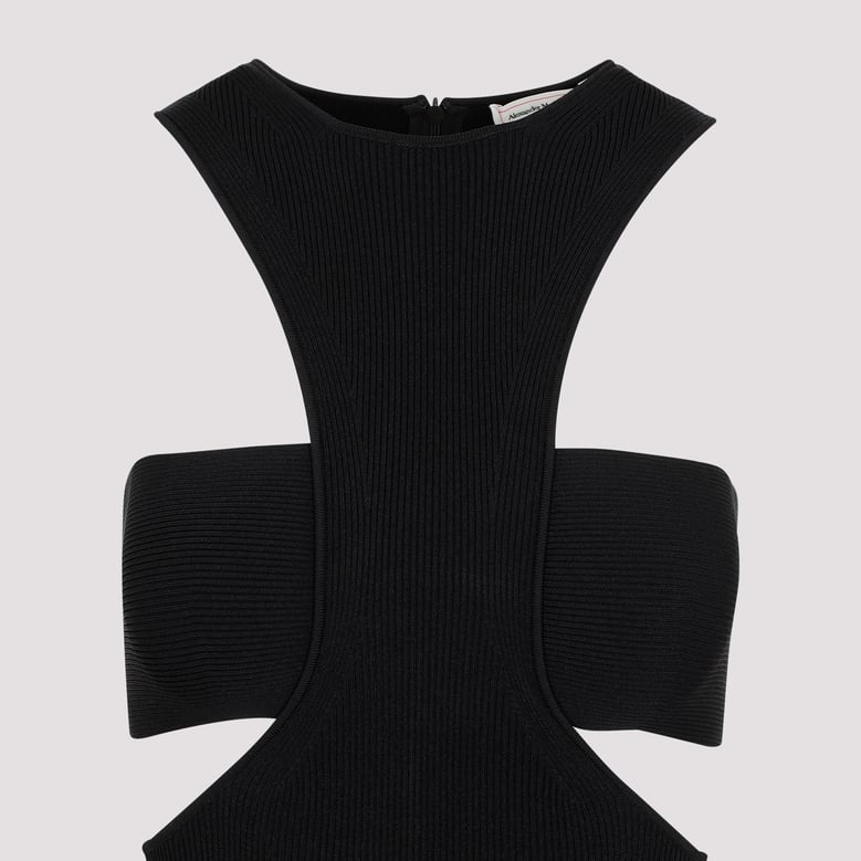 black viscose blend dress by Selfnex