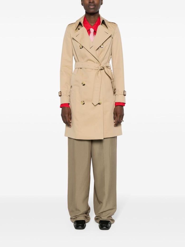beige gabardine heritage chelsea trench coat by Selfnex