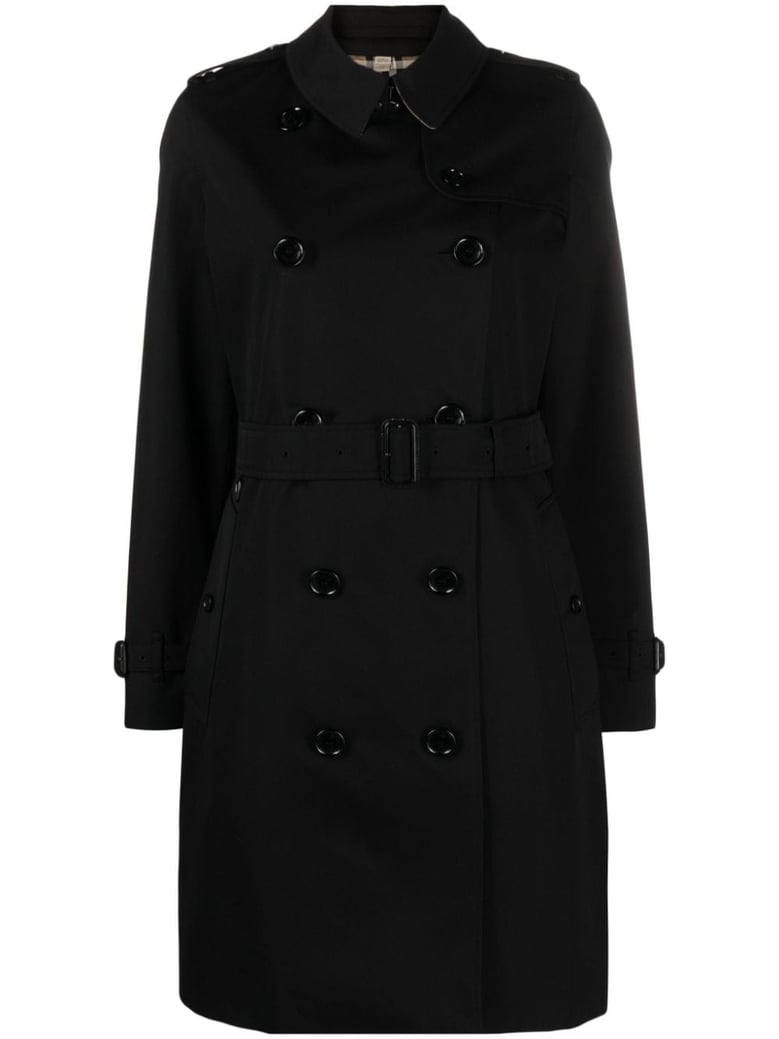 black gabardine trench coat by Selfnex