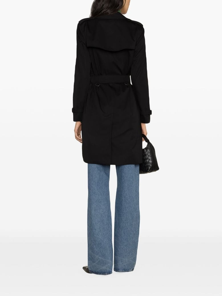 black gabardine trench coat by Selfnex