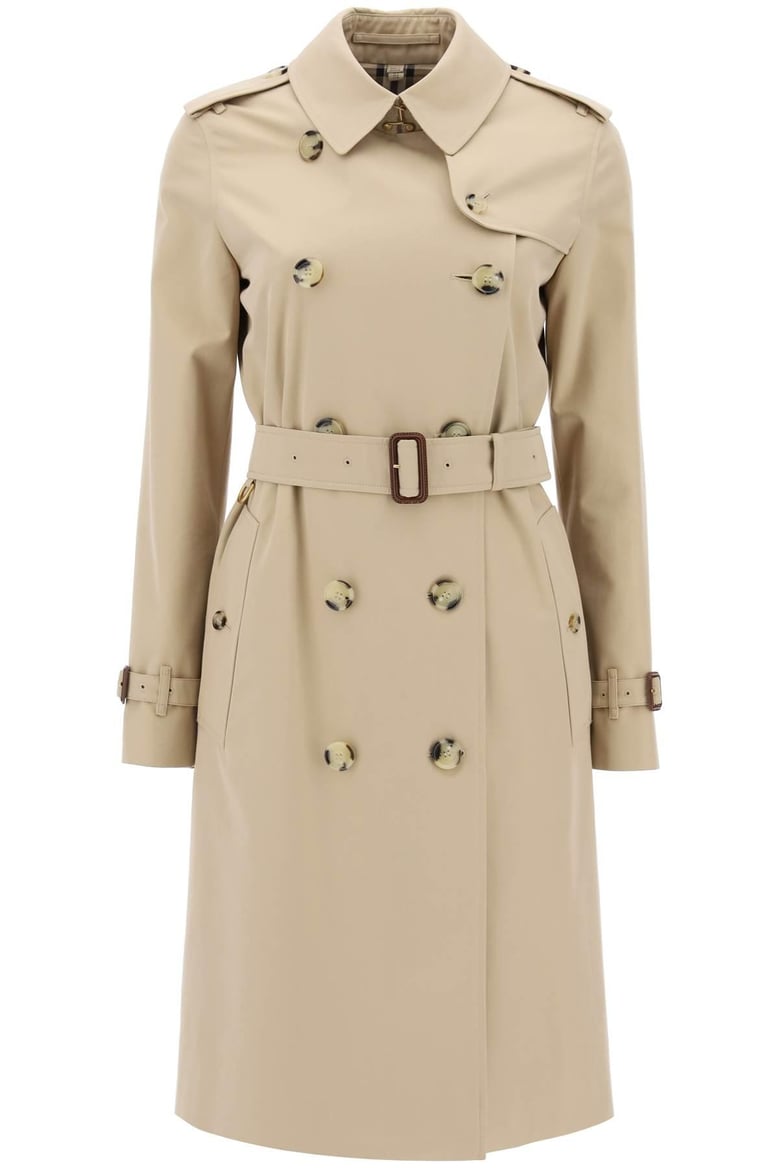 beige cotton trench coat by Selfnex